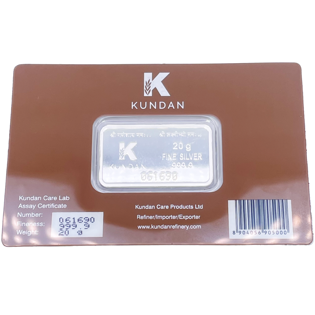 Silver Bar Laxmi Ganesh Silver Diwali / Dhanteras / Gift Fine 999.9
