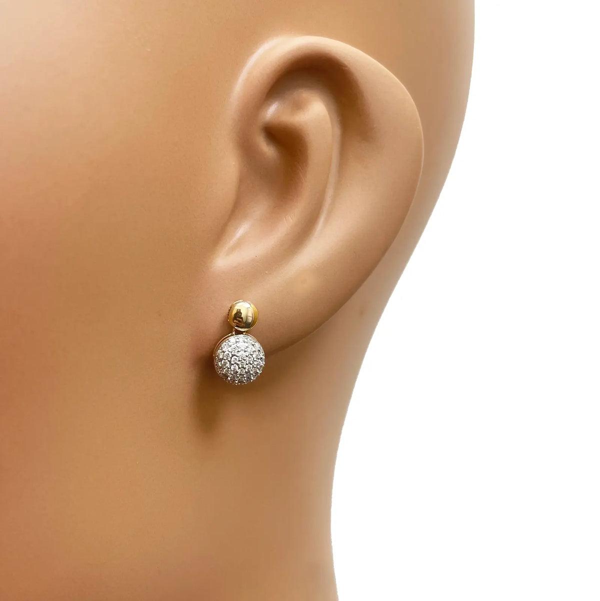 18ct Yellow Gold Natural Diamond Drop/Dangle Stud Earrings 0.28ct