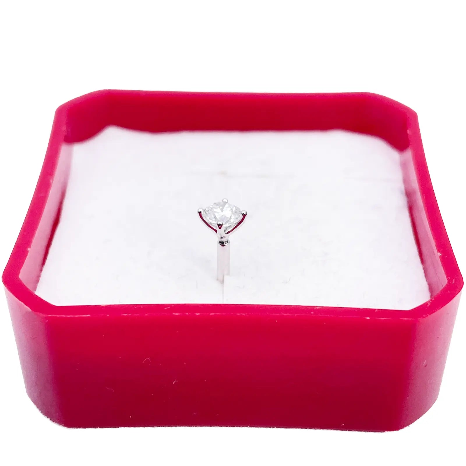18ct Gold Natural Round Diamond Nose Stud Pin 0.20ct 4 Claw Certified 3.7mm Wide  Body Piercings