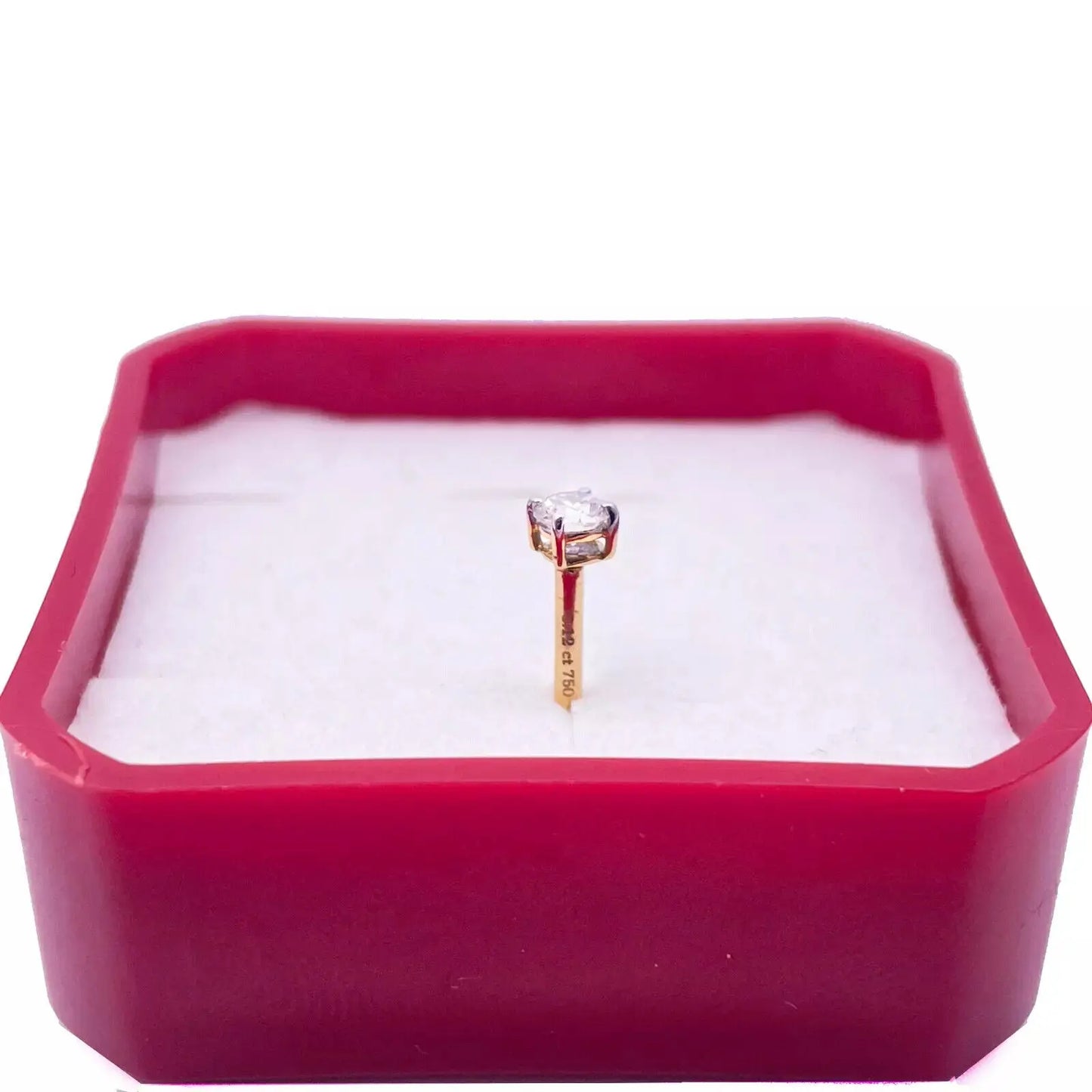 18ct White Or Yellow Gold Diamond Nose Stud Pin 0.12ct 4claw 3.0mm Width  Body Piercings