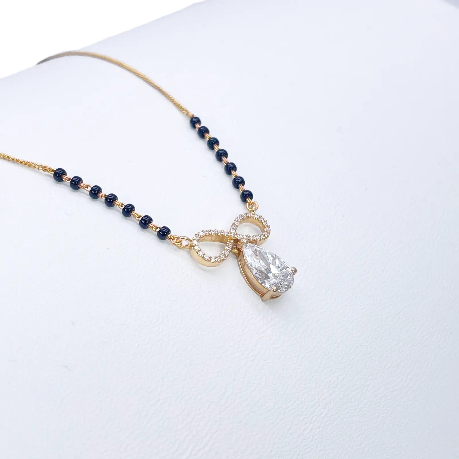 18ct Yellow Gold Lab Grown Diamond 1.65ct Infinity Mangalsutra Necklace IGI Cert  Mangalsutra Chains