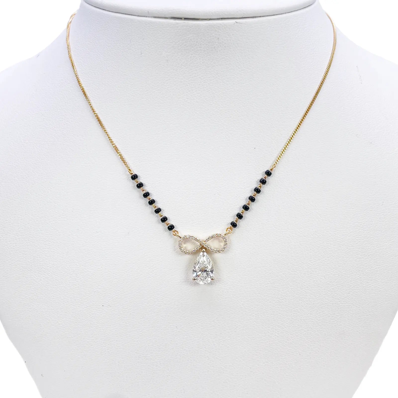 18ct Yellow Gold Lab Grown Diamond 1.65ct Infinity Mangalsutra Necklace IGI Cert  Mangalsutra Chains