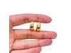 18ct Yellow Gold Pair Of High Polished Dome Hoop Huggie Earrings 10.8mm Diameter  Gold earring