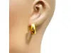 18ct Yellow Gold Pair Of High Polished Dome Hoop Huggie Earrings 10.8mm Diameter  Gold earring