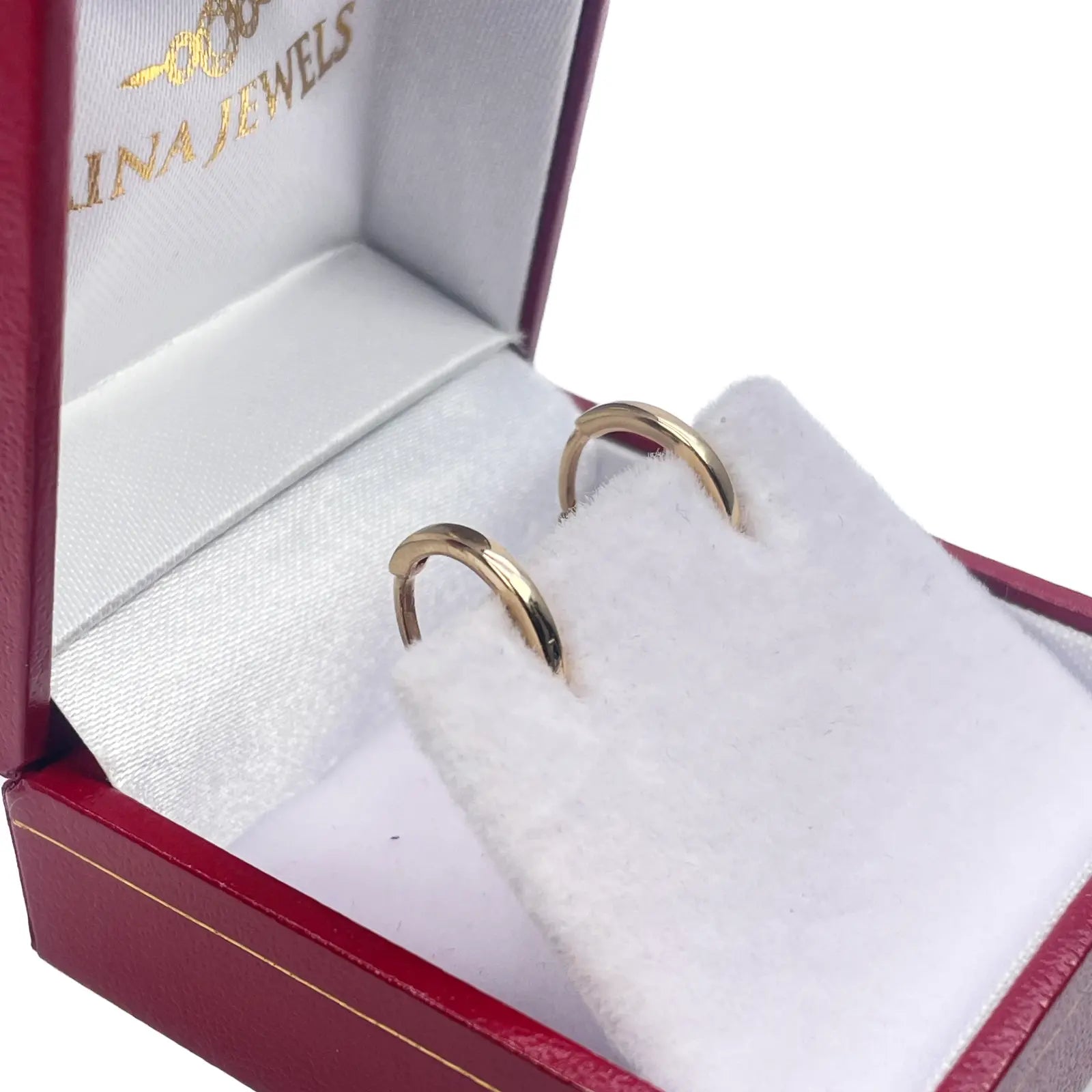 18ct Yellow Gold Pair Of Hoop Huggie Earrings 10mm Diameter  Gold earring