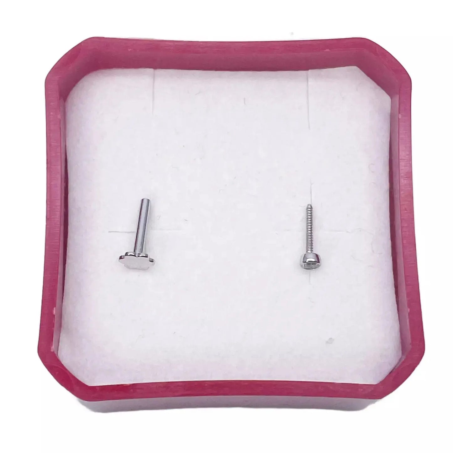 18ct Yellow & White Gold Diamond Bezel Nose Stud Pin 0.02ct  Body Piercing