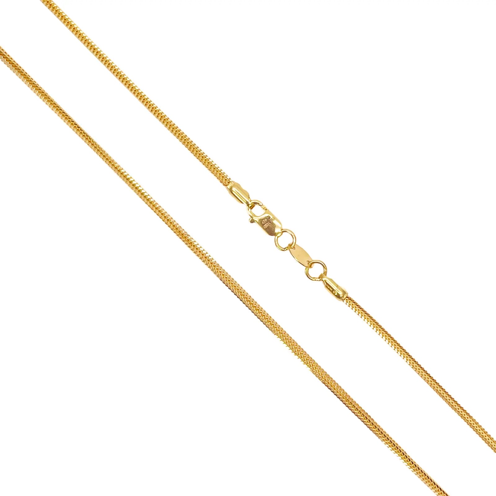 22ct Yellow Gold Foxtail Dragon Chain Necklace 16''inches 1.5mm Width 