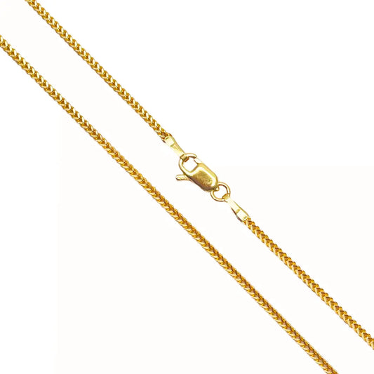 22ct Yellow Gold Lightweight Foxtail Chain Necklace 20 inches 1.8mm Width  Gold Chain