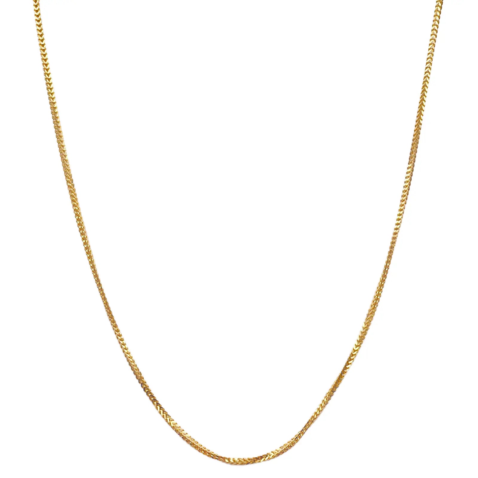 22ct Yellow Gold Lightweight Foxtail Chain Necklace 20 inches 1.8mm Width  Gold Chain