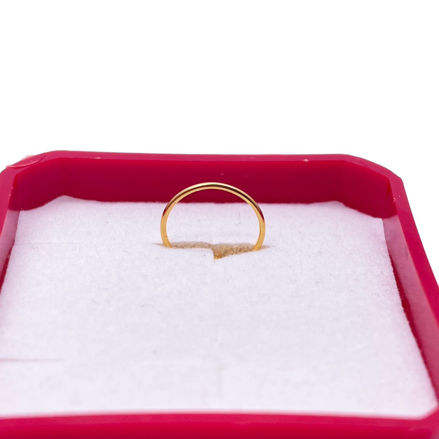 22ct Plain Polished Yellow Gold Single Nose Ring 10mm