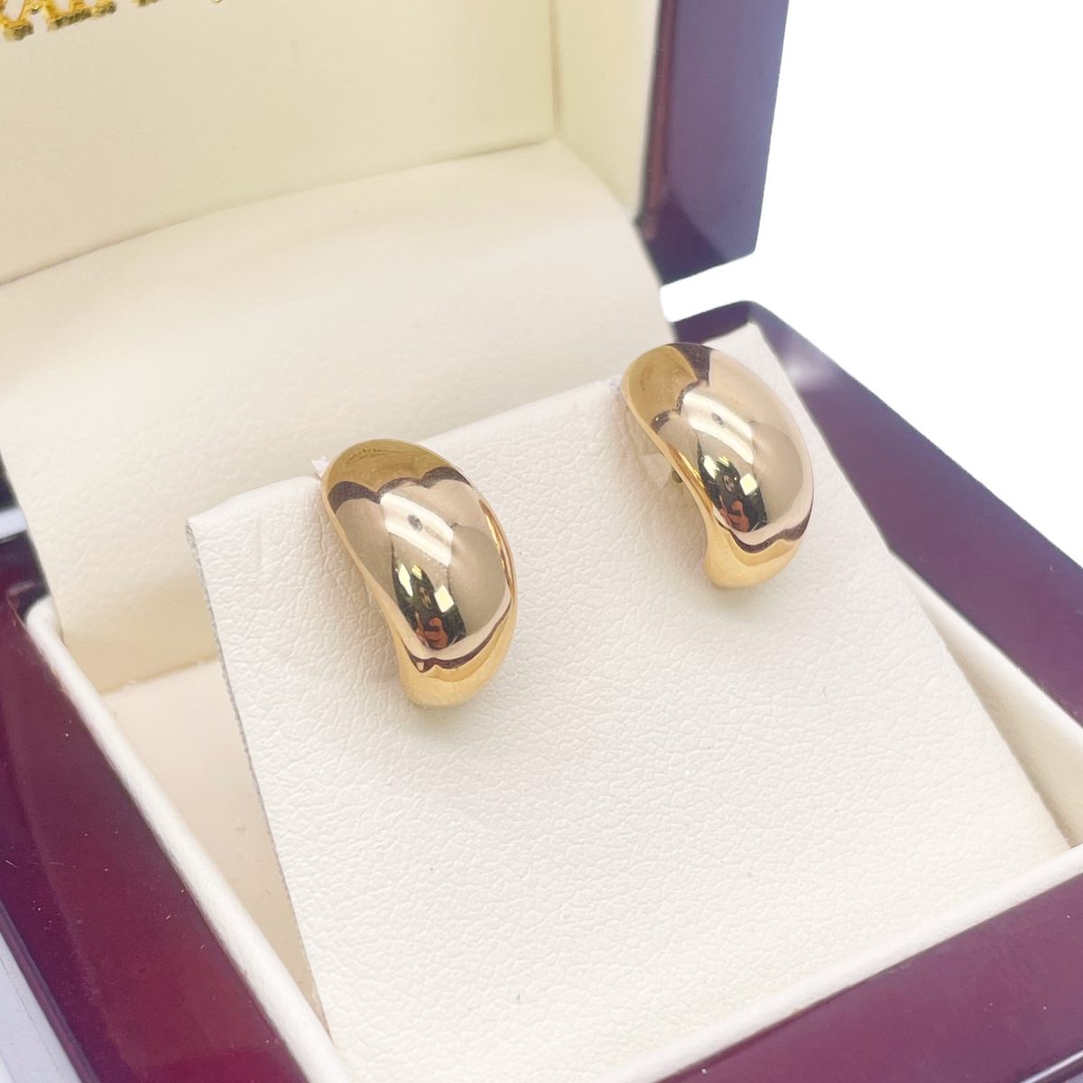18ct Yellow Gold High Polished Minimalist Chic Earrings