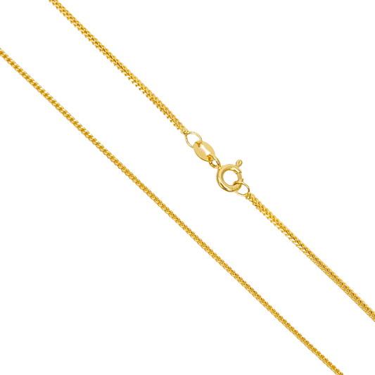 22ct Yellow Gold Solid Foxtail Chain Necklace 16 Inches 1.2m Width