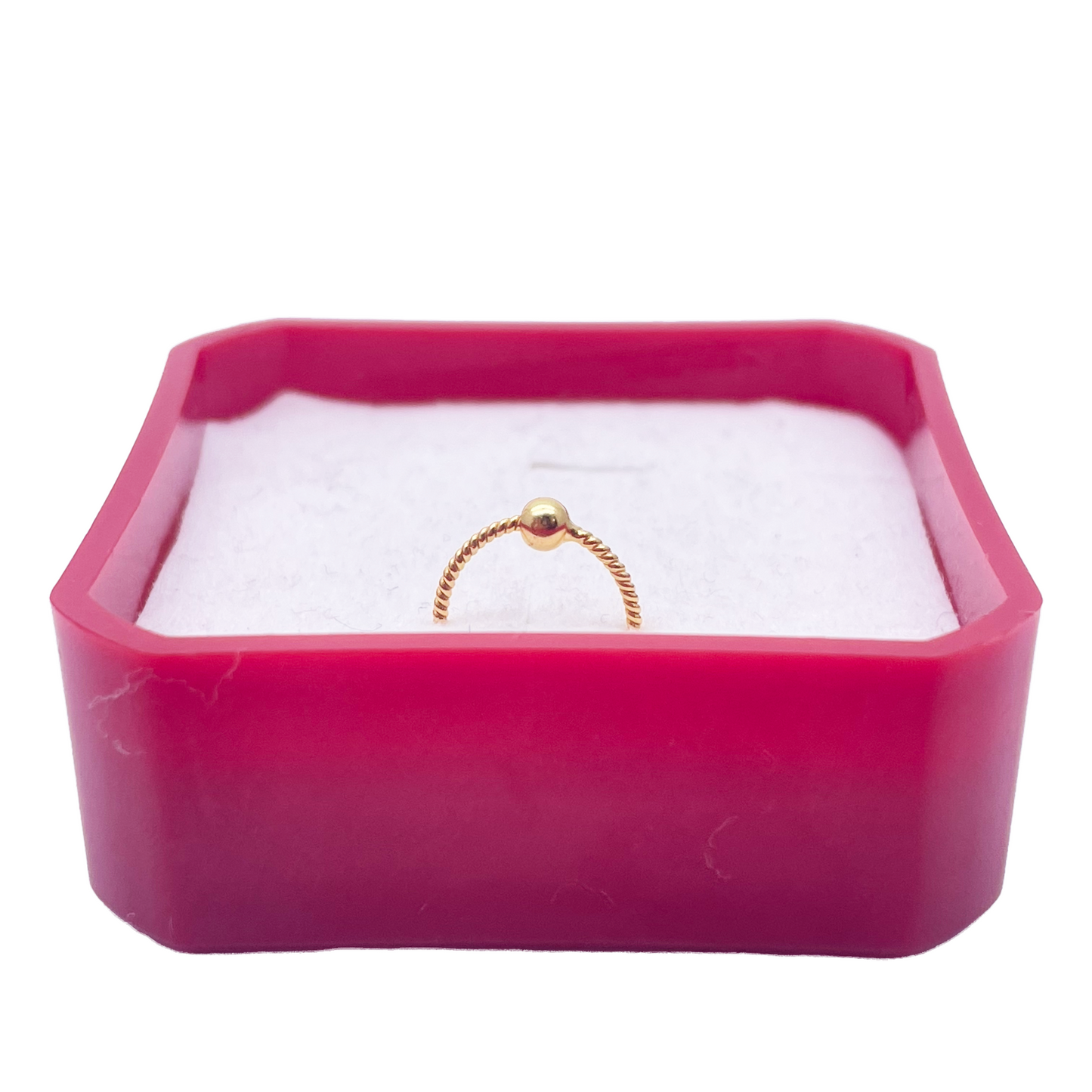 22ct Yellow Gold Tiny Rope Dainty Nose Ring Huggie 8mm Diameter