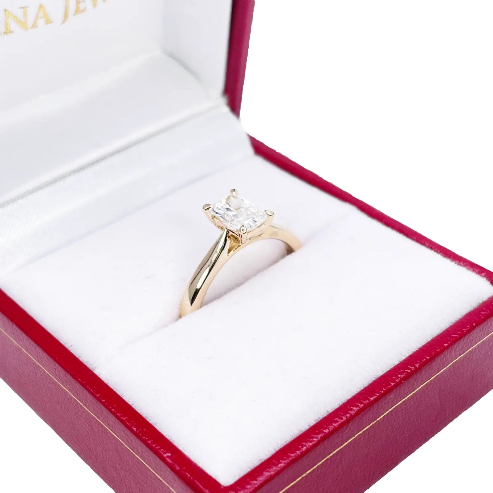 Radiant Cut Natural Diamond Solitaire Engagement Ring 0.50ct GIA Certified  Diamond Ring