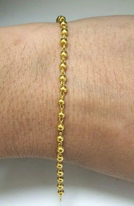 18ct Yellow Gold Baby Bracelet Gold Beads (Maniya / Manka / Nazariya)  Bracelet