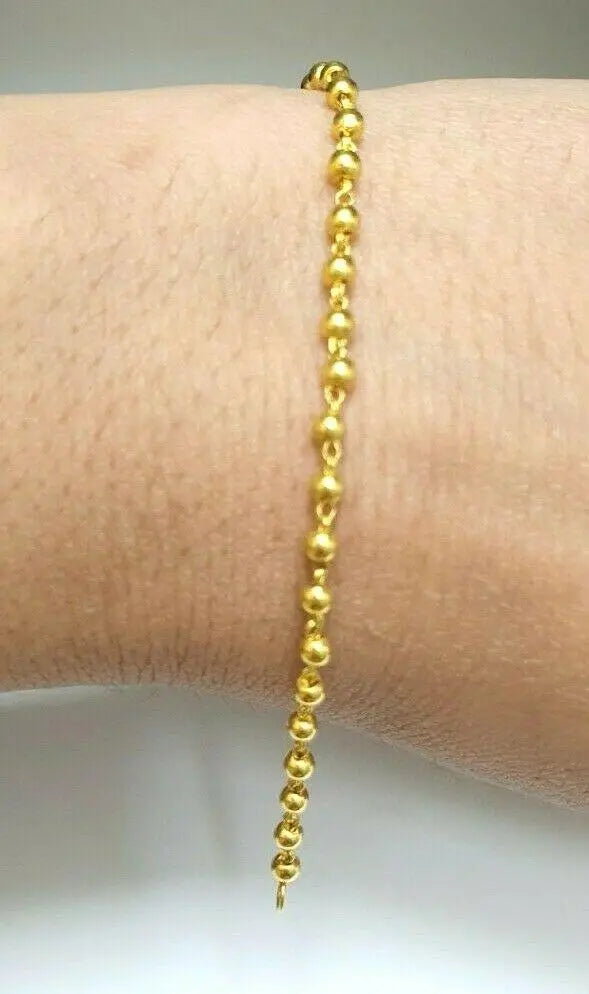 18ct Yellow Gold Baby Bracelet Gold Beads (Maniya / Manka / Nazariya)  Bracelet