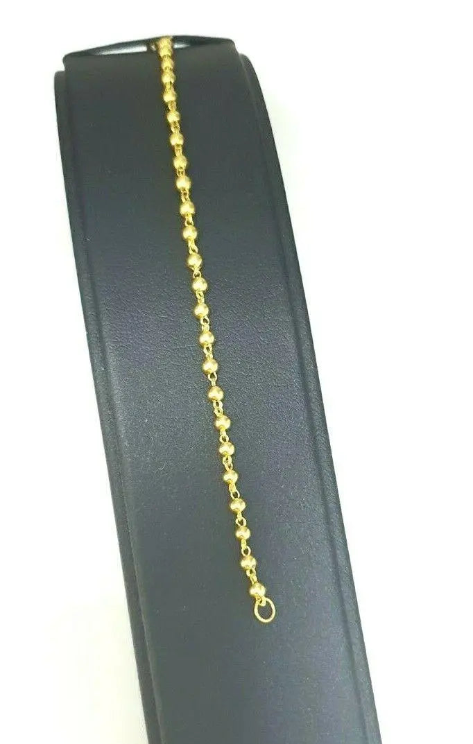 18ct Yellow Gold Baby Bracelet Gold Beads (Maniya / Manka / Nazariya)  Bracelet