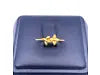 22ct Yellow Gold Polished & Matt Double Flower Minimalist Ring 