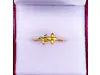 22ct Yellow Gold Polished & Matt Double Flower Minimalist Ring 